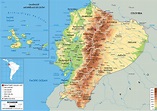 Large size Physical Map of Ecuador - Worldometer