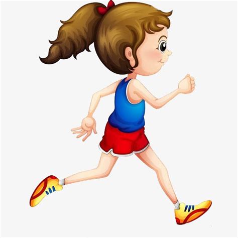 Girl Jogging Clipart Images