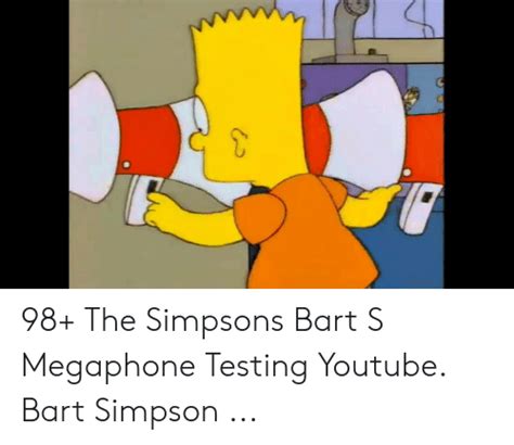 98 The Simpsons Bart S Megaphone Testing Youtube Bart Simpson Bart