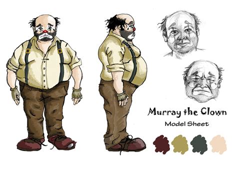 Man 2d Character Model Sheet Half Revolutions