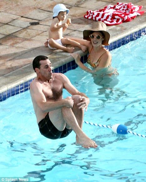Mad Men Star Gets Wet And Wild Jon Hamm Shows Off His Sexy Body In Pool Scene Daily Mail Online