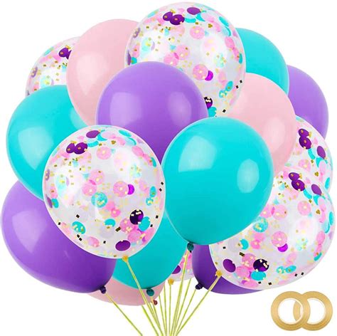 Mioparty™ Mermaid Latex Balloons 12 Inches Confetti Balloons Light