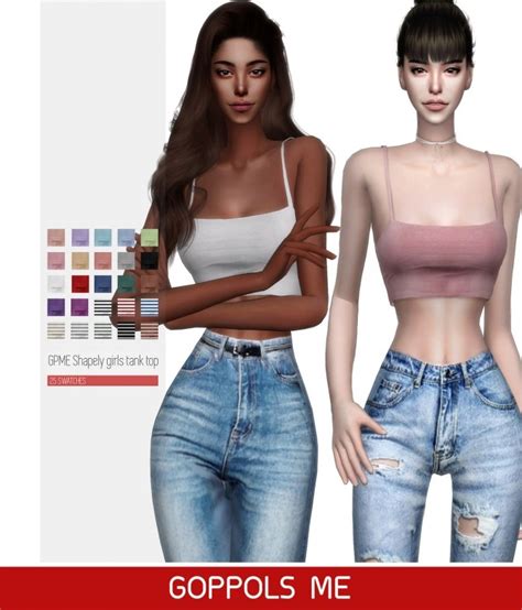 Gpme Shapely Girls Tank Top At Goppols Me Sims 4 Updates