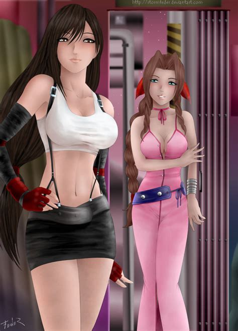 Tifa And Aerith By Stormfeder On Deviantart