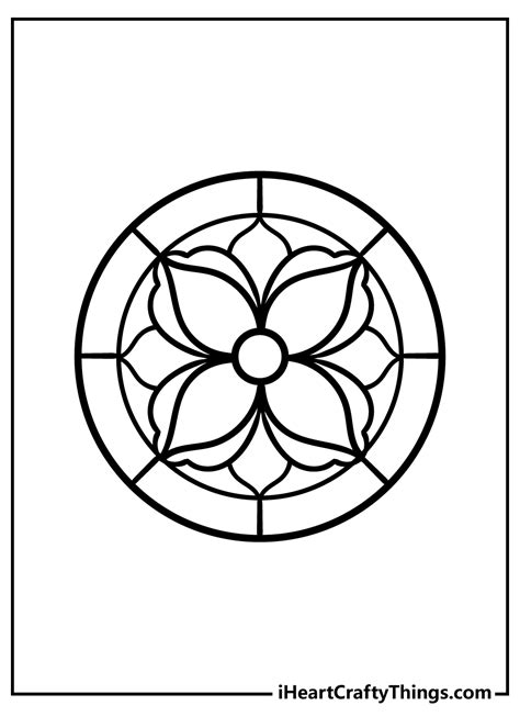 Coloring Page Stained Glass Design Theatrecigaretteshop