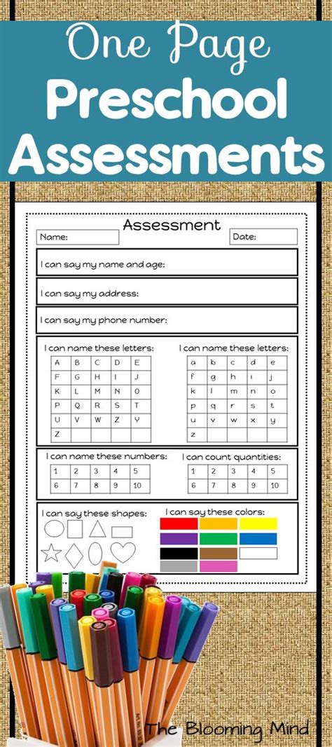 Preschool Assessments Preschool Assessment Self Help Skills