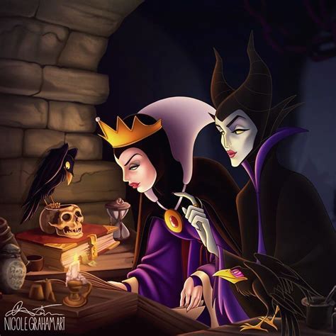 Queen Grimhilde And Maleficent Disney Evil Queen Disney Villains