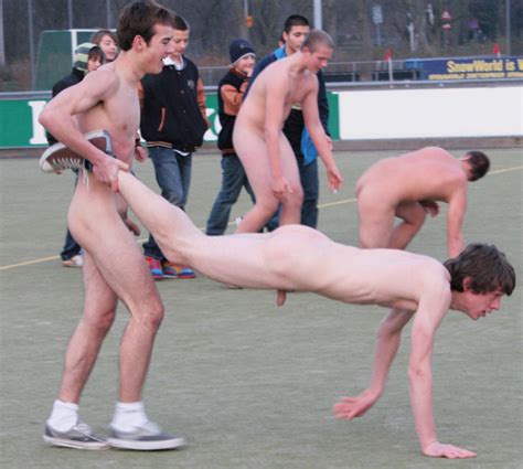 Performing Males Dutch Sports Team Perform Naked