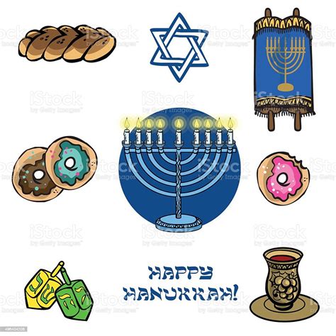 Hanukkah Traditional Iconset Stock Illustration Download Image Now