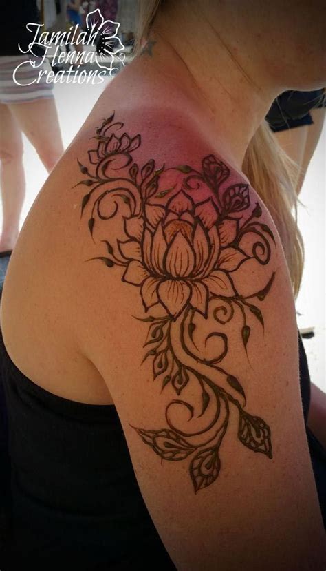 Henna Flower Designs For Shoulders