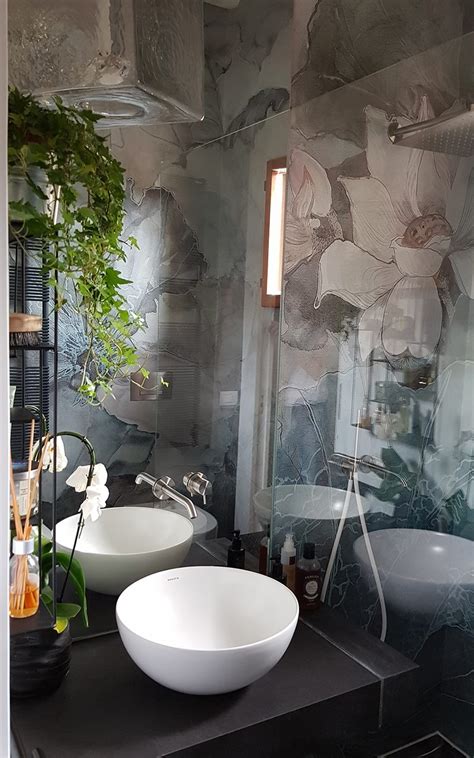 Carta da parati per bagno antibatterica. Carta da parati per ambiente bagno - Morosin Ceramiche