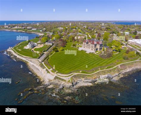 The Breakers And Cliff Walk Aerial View At Newport Rhode Island Ri