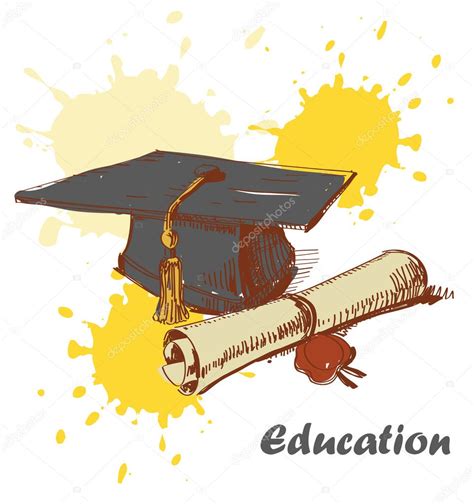 Graduation Cap And Diploma Stock Vector By ©bioraven 10963141