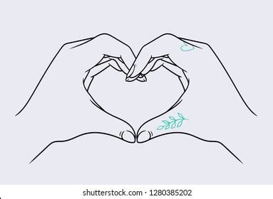 Heart Shaped Hands Vector Image Tattoo Stock Vector Royalty Free