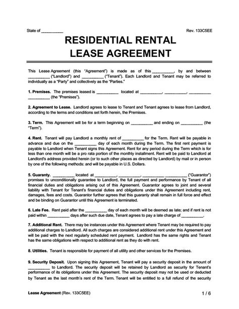 Leaserental Agreement In 2023 Rental Agreement Templates Lease
