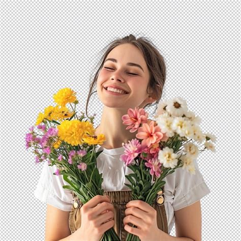 Premium Psd Happy Women And Flowers