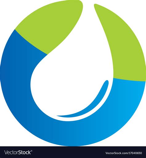 Clean Water Eco Bio Logo Royalty Free Vector Image