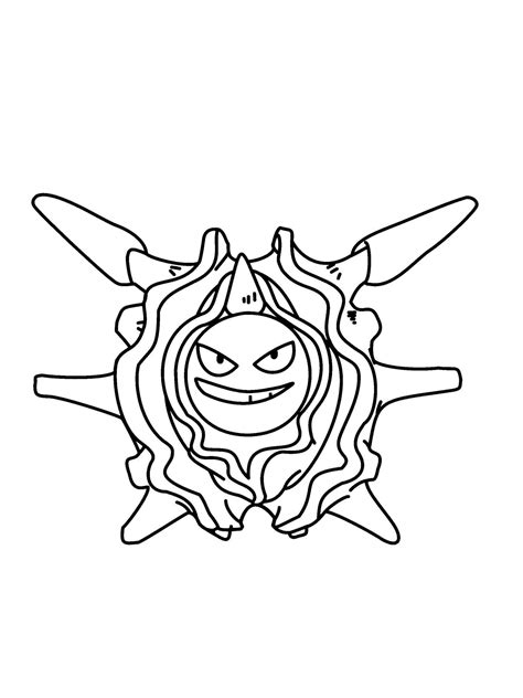 Pokemon Cloyster Coloring Pages Free Printable