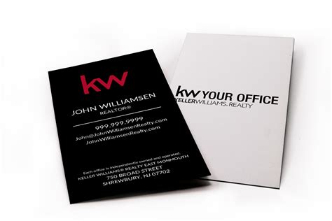 Increase at 3.0 gpm, allowing you to have a shower and a sink running Vertical Black KW Business Card - AgentStore.com