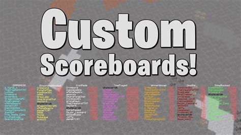 Minecraft Datapack For Custom Scoreboards Youtube