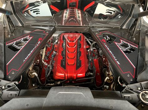 C8 Corvette Engine Appearance Panels Visible Carbon Fiber