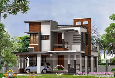 Low Cost Contemporary House Kerala Home Design Floor House Plans 125097