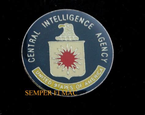 Cia Central Intelligence Agency Hat Lapel Pin Seal Logo Eagle T Spy