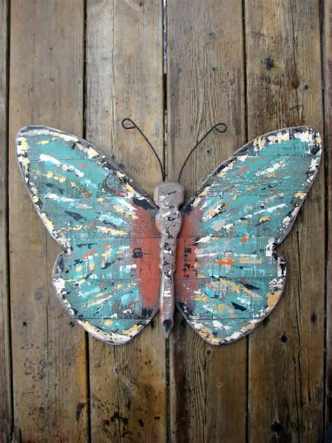 Wooden Butterfly Wall Art Mondus Distinction Garden Decor