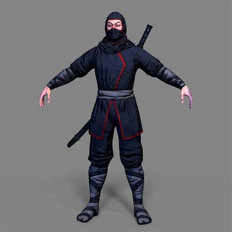 Ninja 3d Model 8 Max Fbx Free3d