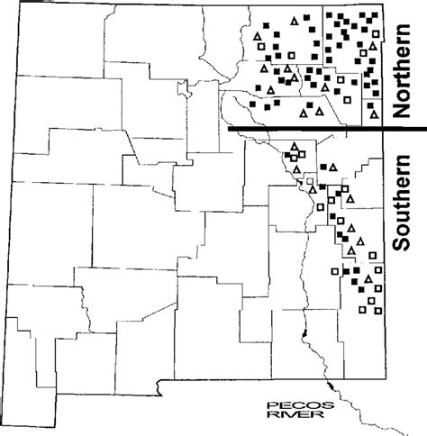 Distributions Of Transects Used For Surveying Swift Fox Populations In