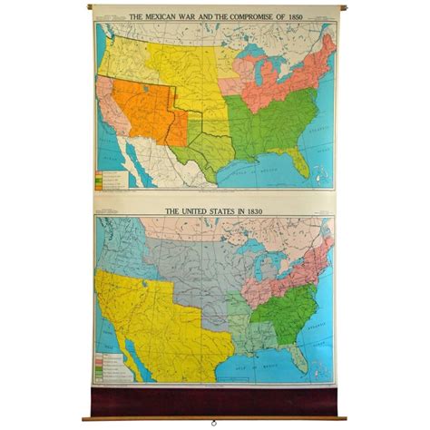 School Wall Map American History For Sale At 1stdibs