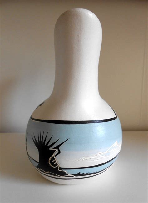 Vintage Navajo Wedding Vase Native American Signed Pottery Etsy