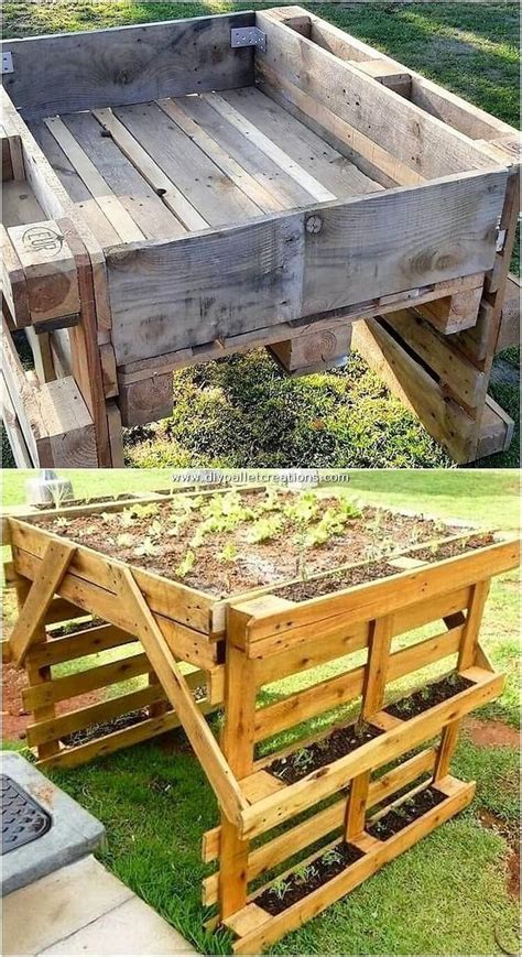 Raised Garden Bed In 2020 Pallet Projects Garden Wood Pallet