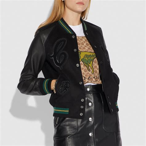Coach Viper Room Varsity Jacket With Patches Womens Jackets Women