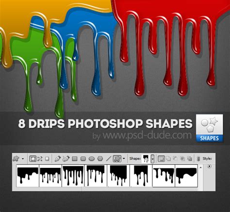 How to create the paper background in photoshop. Drip Photoshop Vector Shapes | PSDDude