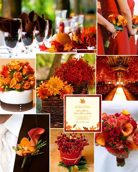 Favorite Fall Wedding Colors Burnt Orange And Deep Red Fall Wedding