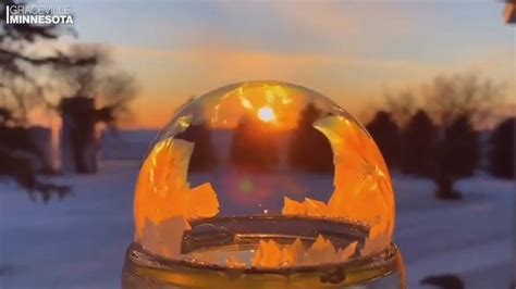 Soap Bubbles Freeze In Minnesota Good Morning America