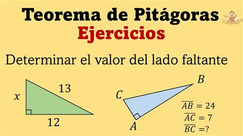 Teorema De Pitágoras Encontrar La Hipotenusa O Un Cateto Video 2 De 5