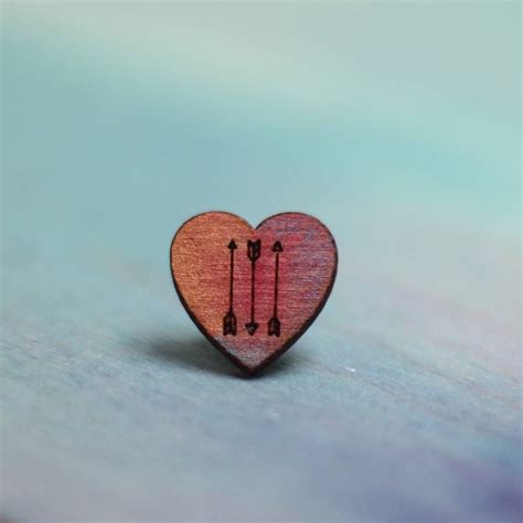 Triple Arrow Love Heart Lapel Pin By Double Thumbs Up