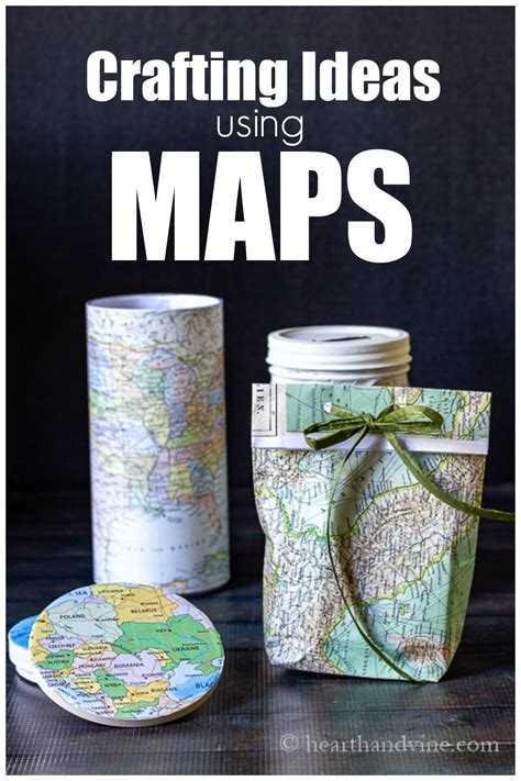 Crafts With Maps Fun Projects To Make With Maps Map Crafts Map