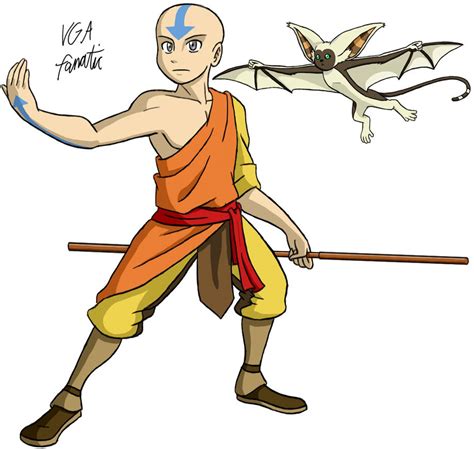 Avatar Aang And Momo By Vgafanatic On Deviantart
