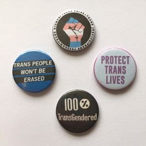 Trans Pride Buttons Transgender Rights Pinback Badges Vintage Etsy