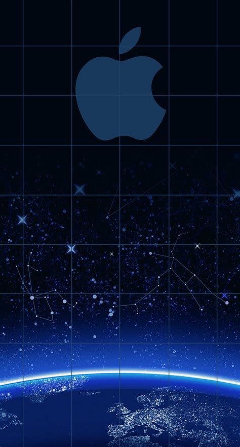 Apple Logo Shelf Cool Blue Universe Wallpapersc Iphone6s