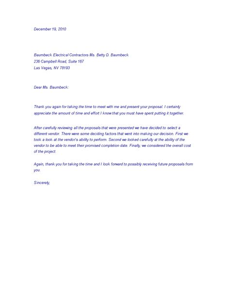 Professional Job Rejection Letter Templates At
