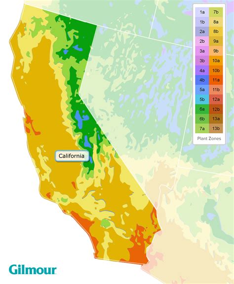 California Planting Zones Growing Zone Map Gilmour Planting Zones