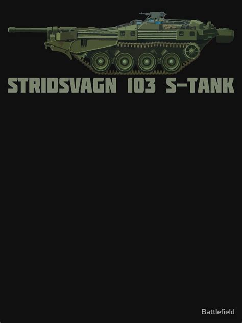 Stridsvagn Strv 103 S Tank Sweden Main Battle Tank T Shirt For Sale