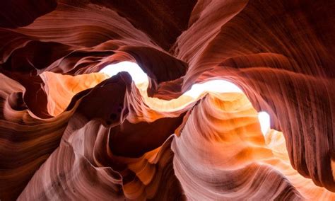 Arizona Antelope Canyon Rocks Texture Caves Landscape