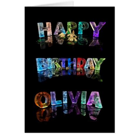 The Name Olivia In 3d Lights Photograph