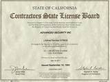 Class B Contractor License Photos
