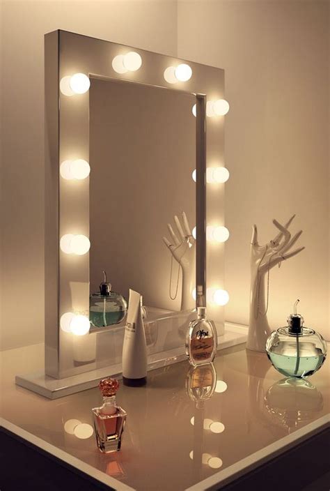 A sleek, contemporary design, this rounded rectangular mirror is ideal over a bathroom vanity but can also serve as an accent piece in an entryway, bedroom, or living. DIY Hollywood Lighted Vanity Mirror - DIY projects for ...